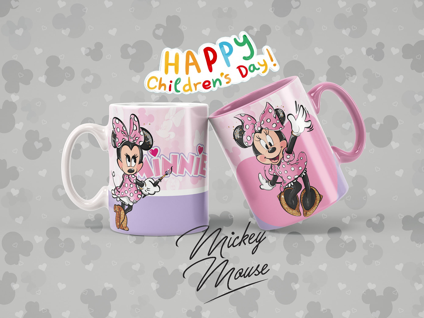 12 Artes para Caneca Disney Mickey Personagens Arquivo em Jpg 6