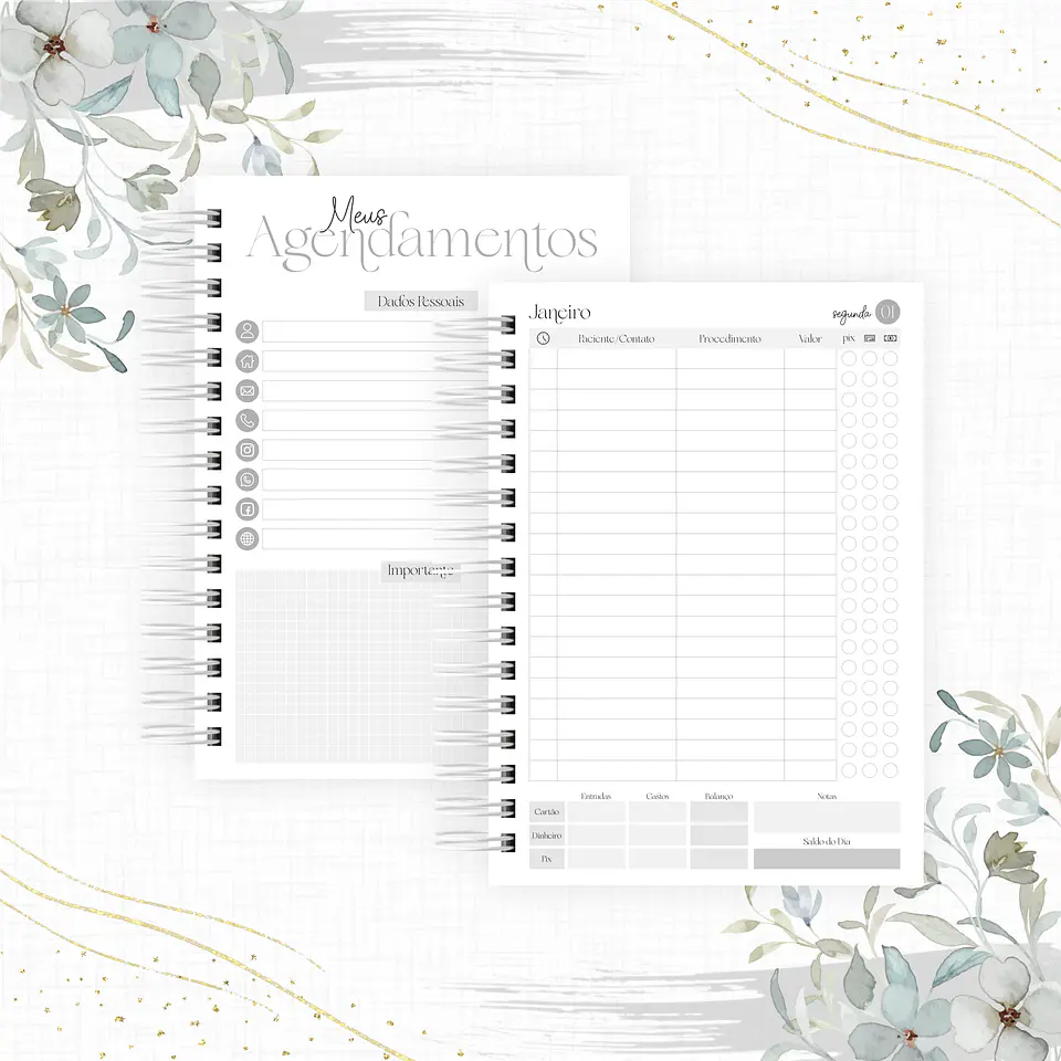 Arquivo Agenda para Agendamentos Profissões 2024 em Pdf  9