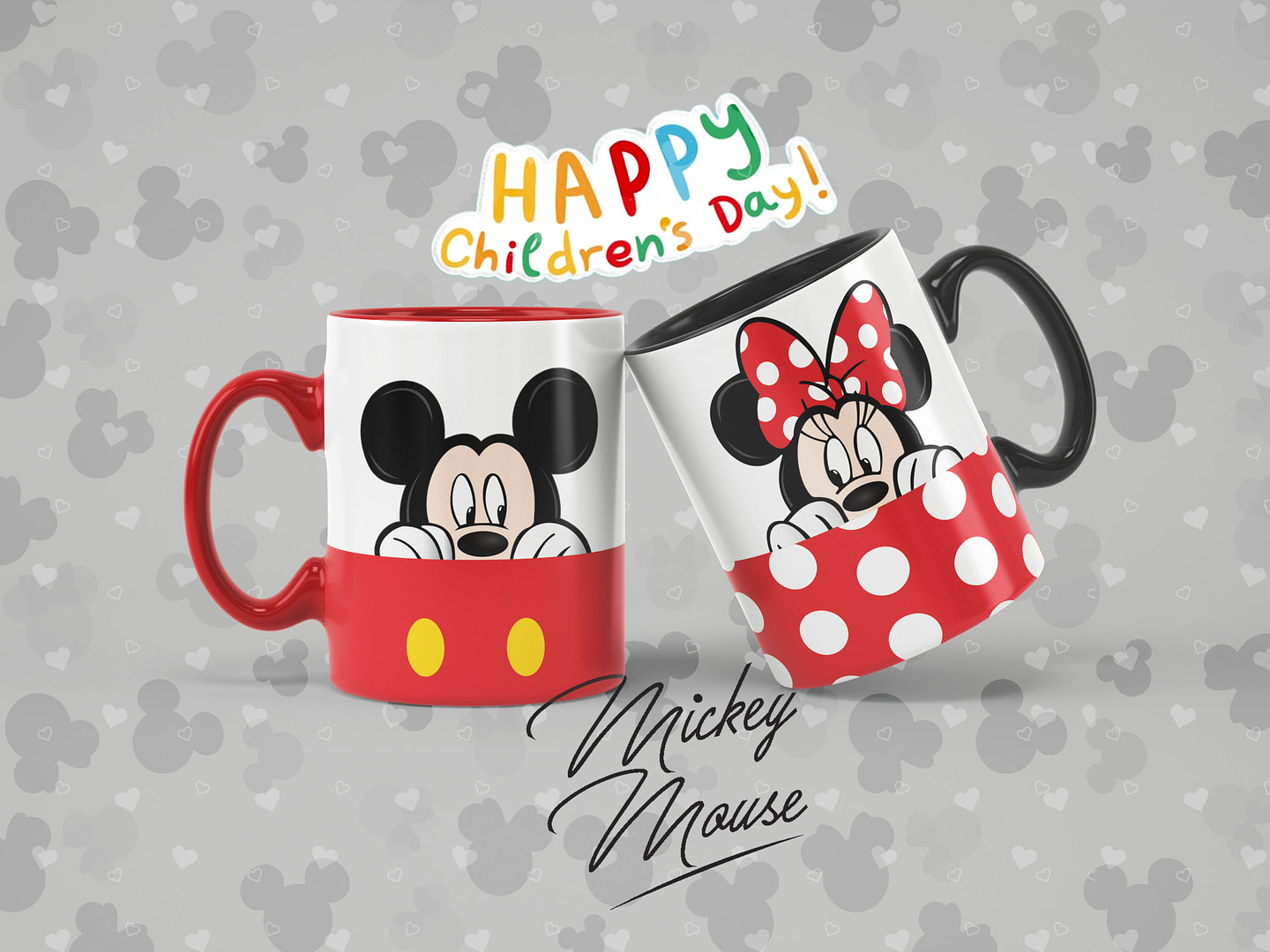 12 Artes para Caneca Disney Mickey Personagens Arquivo em Jpg 7