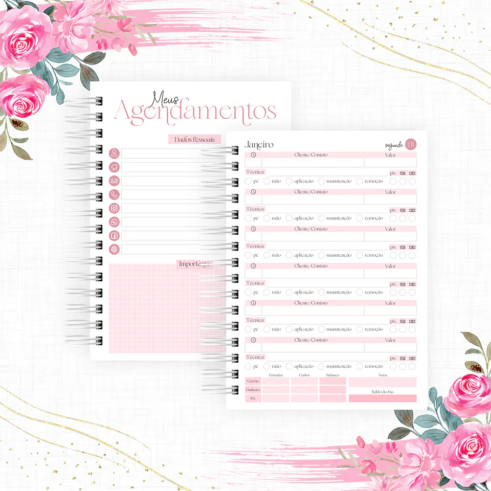 Arquivo Agenda para Agendamentos Profissões 2024 em Pdf  10