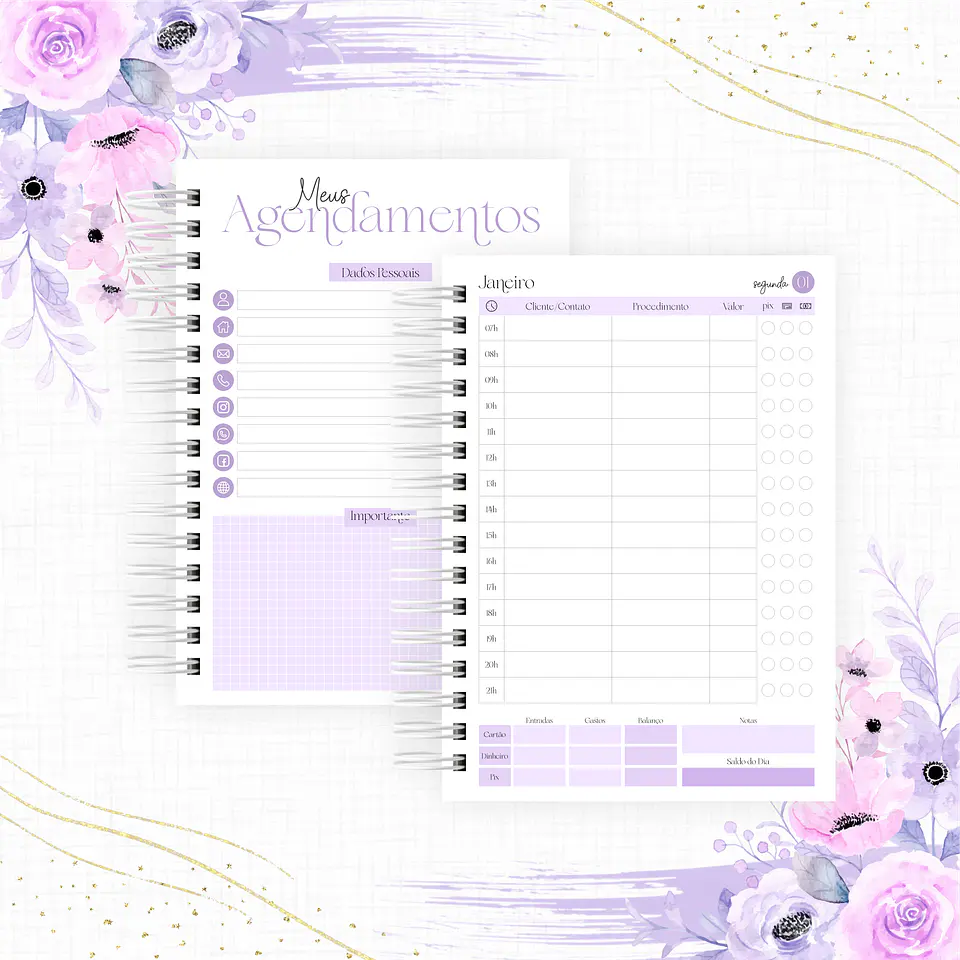 Arquivo Agenda para Agendamentos Profissões 2024 em Pdf  12