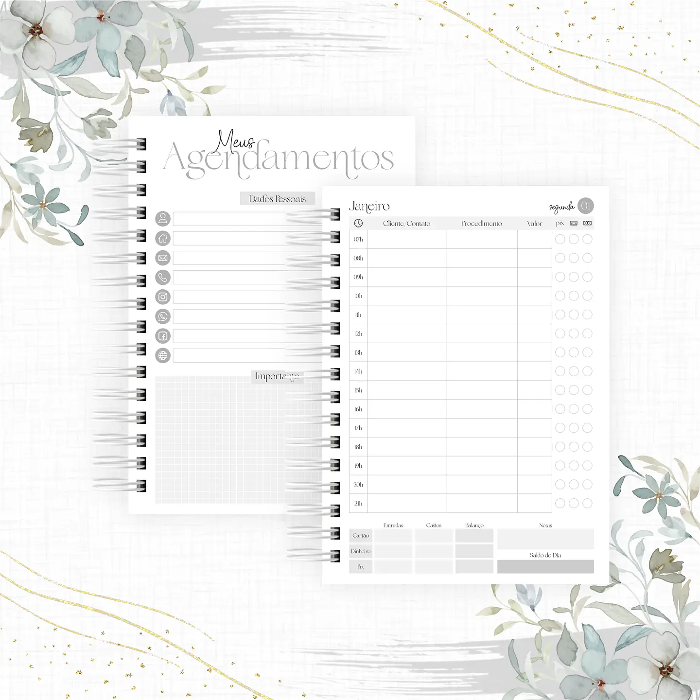 Arquivo Agenda para Agendamentos Profissões 2024 em Pdf  13