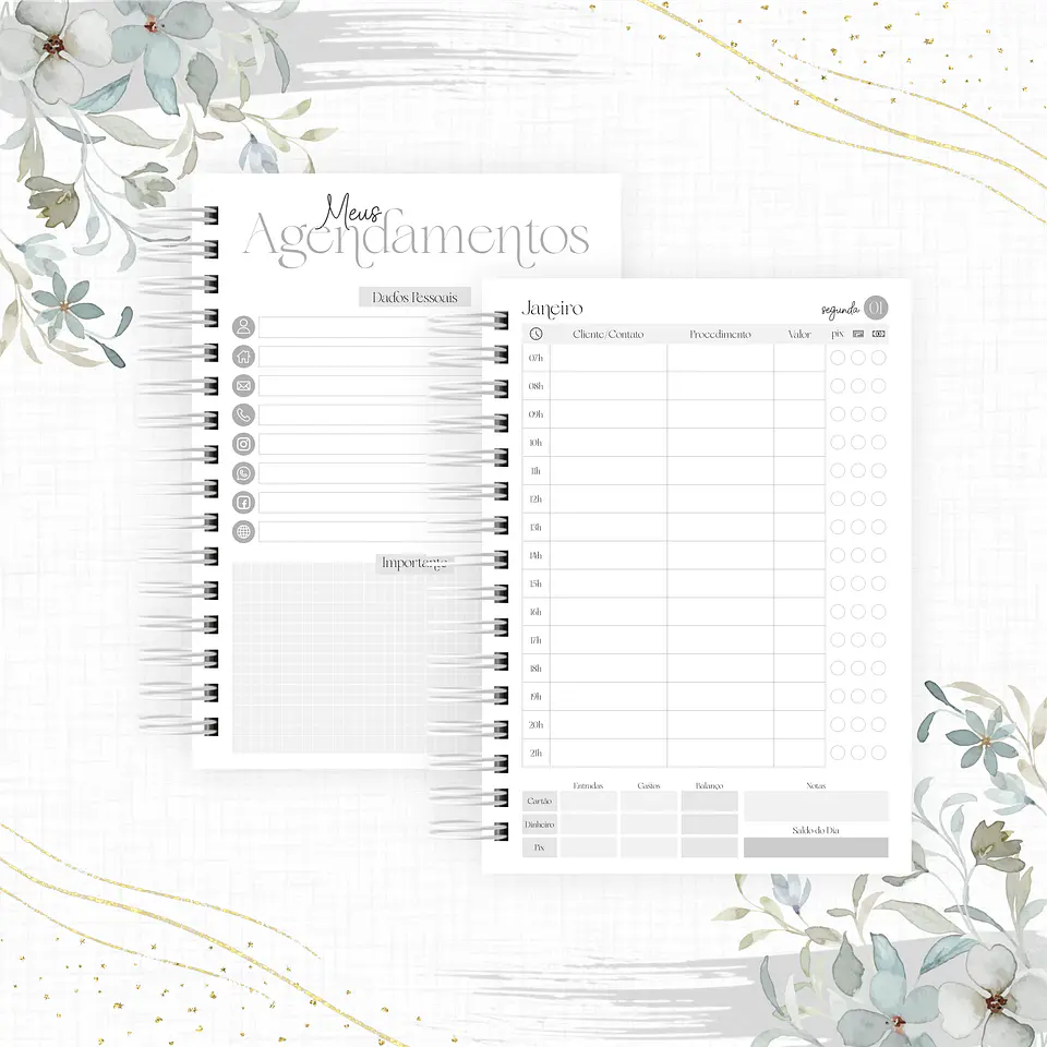 Arquivo Agenda para Agendamentos Profissões 2024 em Pdf  13