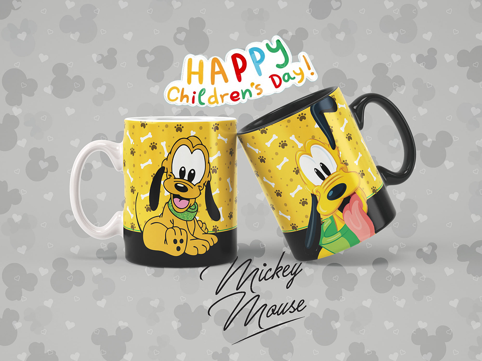 12 Artes para Caneca Disney Mickey Personagens Arquivo em Jpg 10