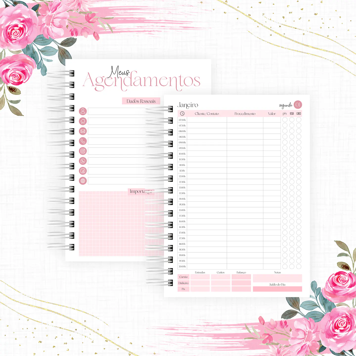 Arquivo Agenda para Agendamentos Profissões 2024 em Pdf  14