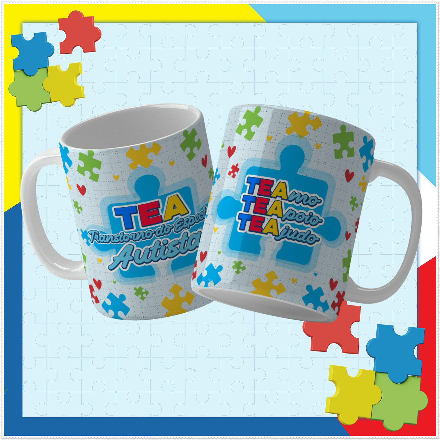 15 Artes para Caneca Autismo Arquivo Editável 2