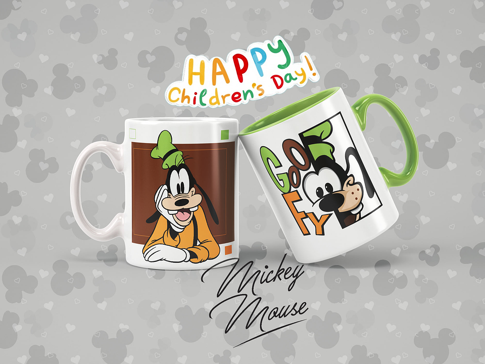 12 Artes para Caneca Disney Mickey Personagens Arquivo em Jpg 11