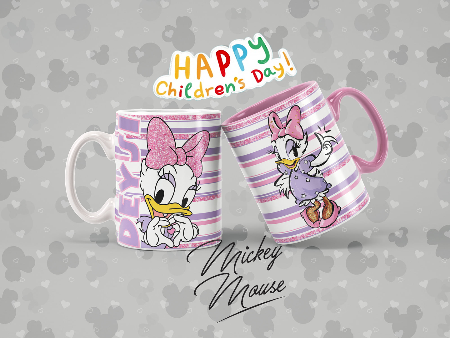 12 Artes para Caneca Disney Mickey Personagens Arquivo em Jpg 12