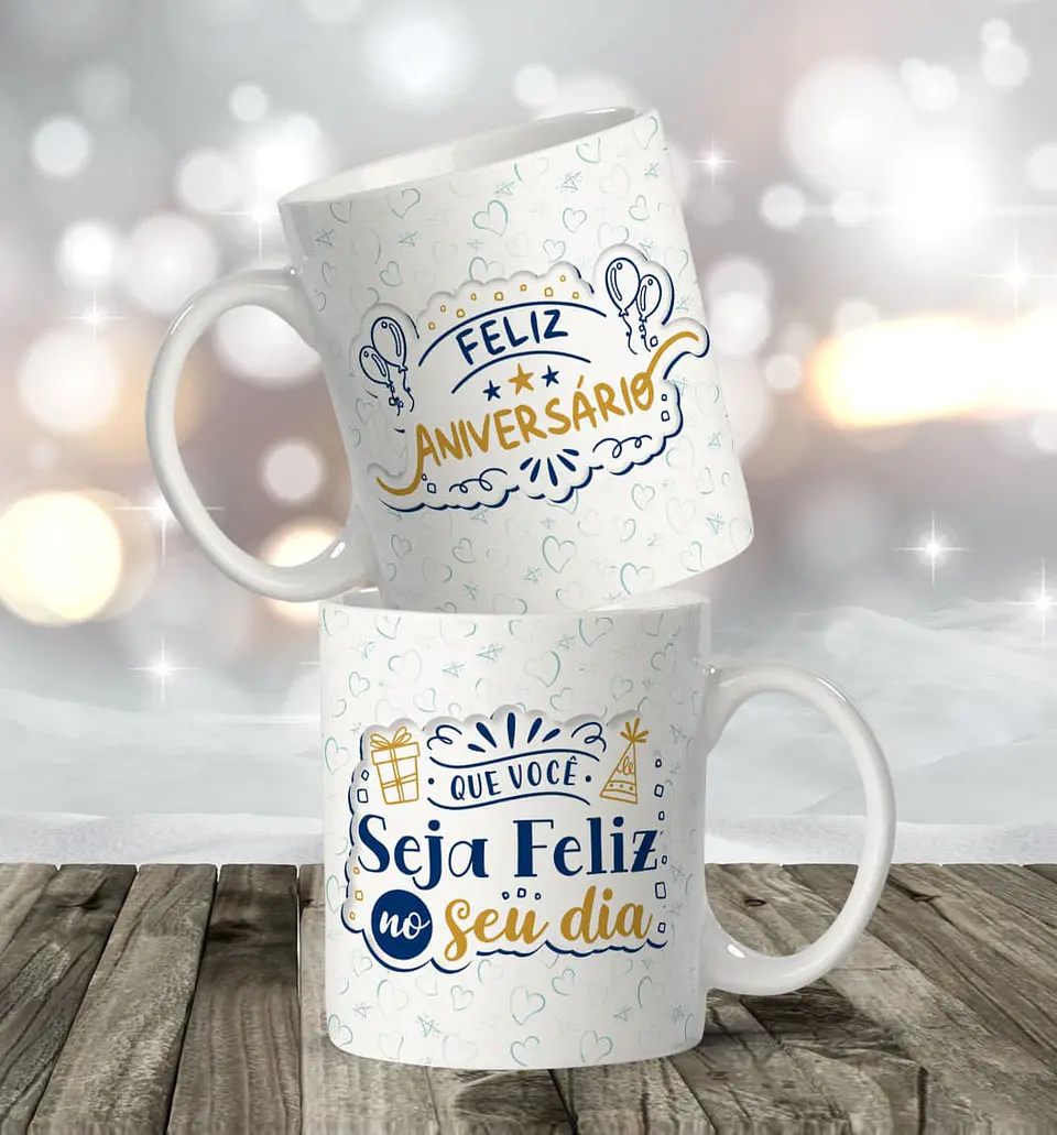 16 Artes para Caneca Aniversário Arquivo Editável  5