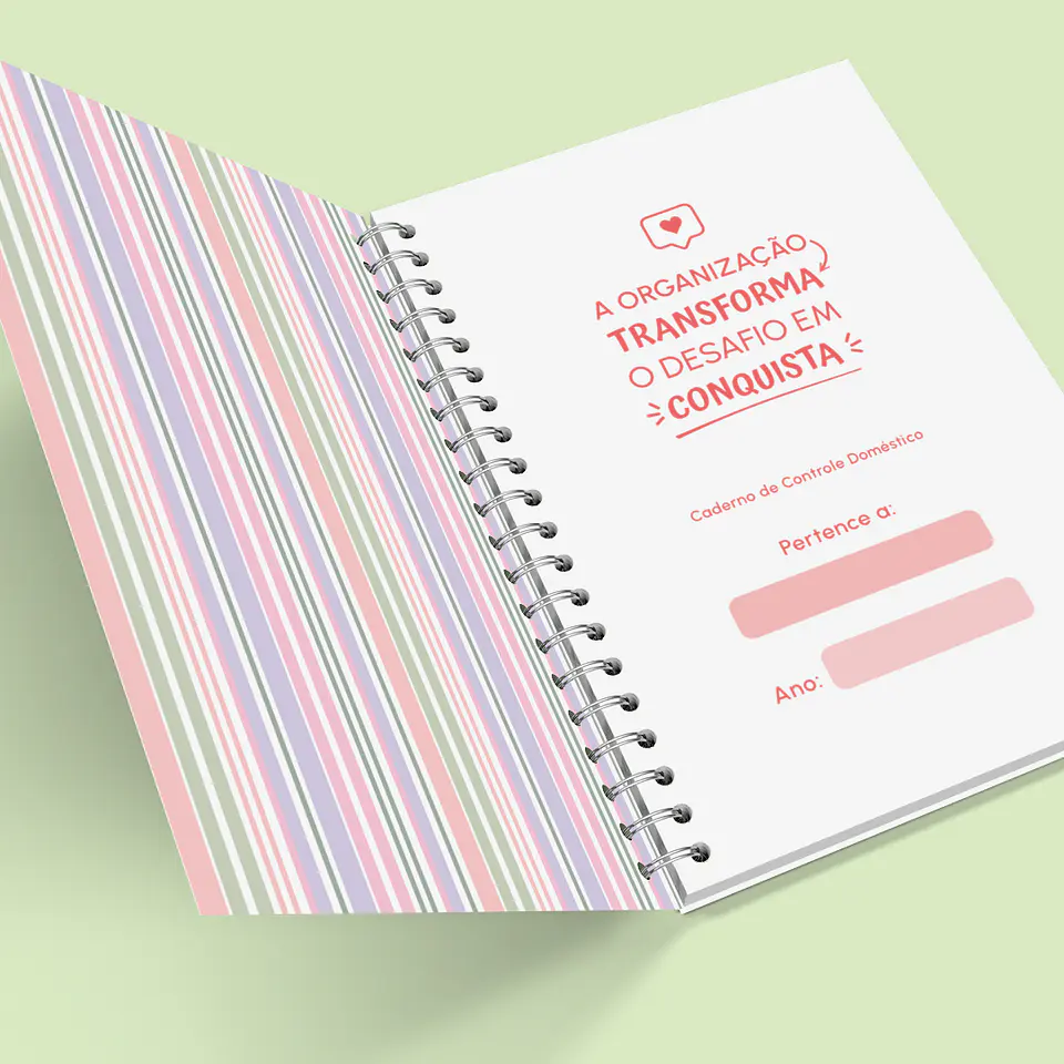 Arquivo Caderno de Controle Doméstico em Pdf  8