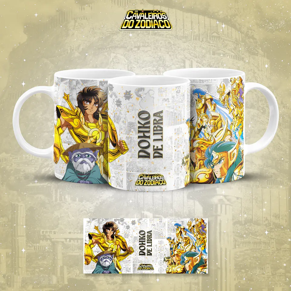 18 Artes para Caneca Cavaleiros do Zodiaco Arquivo em Jpg 2