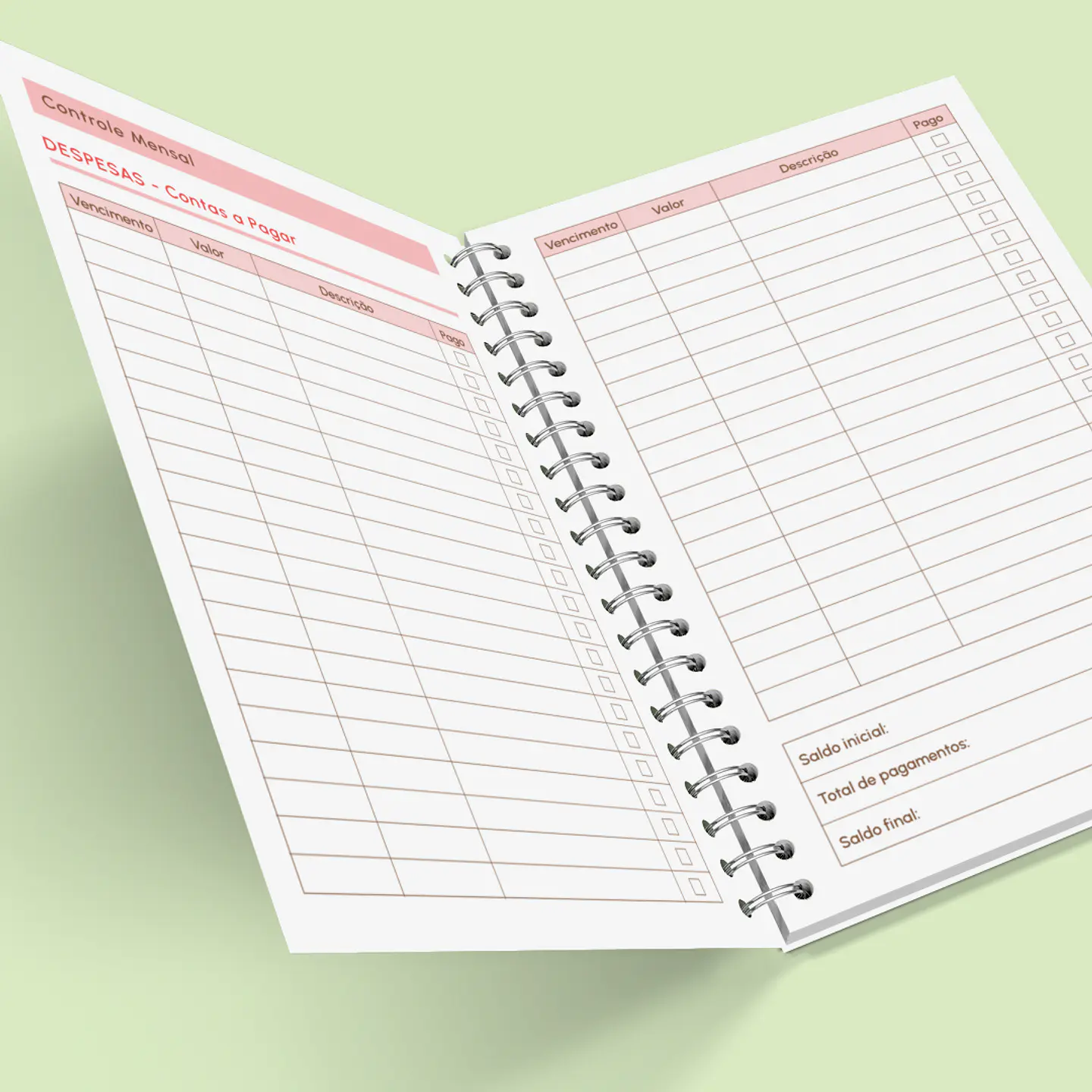 Arquivo Caderno de Controle Doméstico em Pdf  18