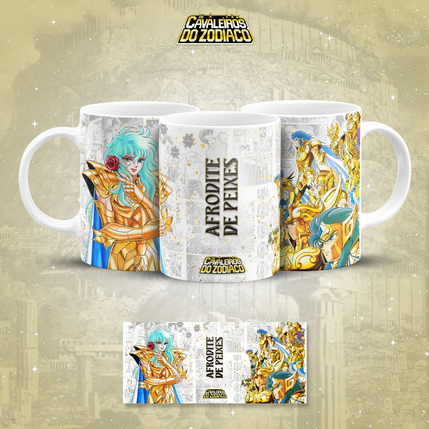 18 Artes para Caneca Cavaleiros do Zodiaco Arquivo em Jpg 3
