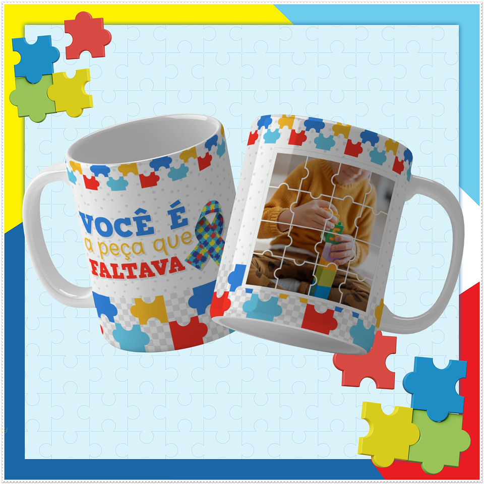 15 Artes para Caneca Autismo Arquivo Editável 9