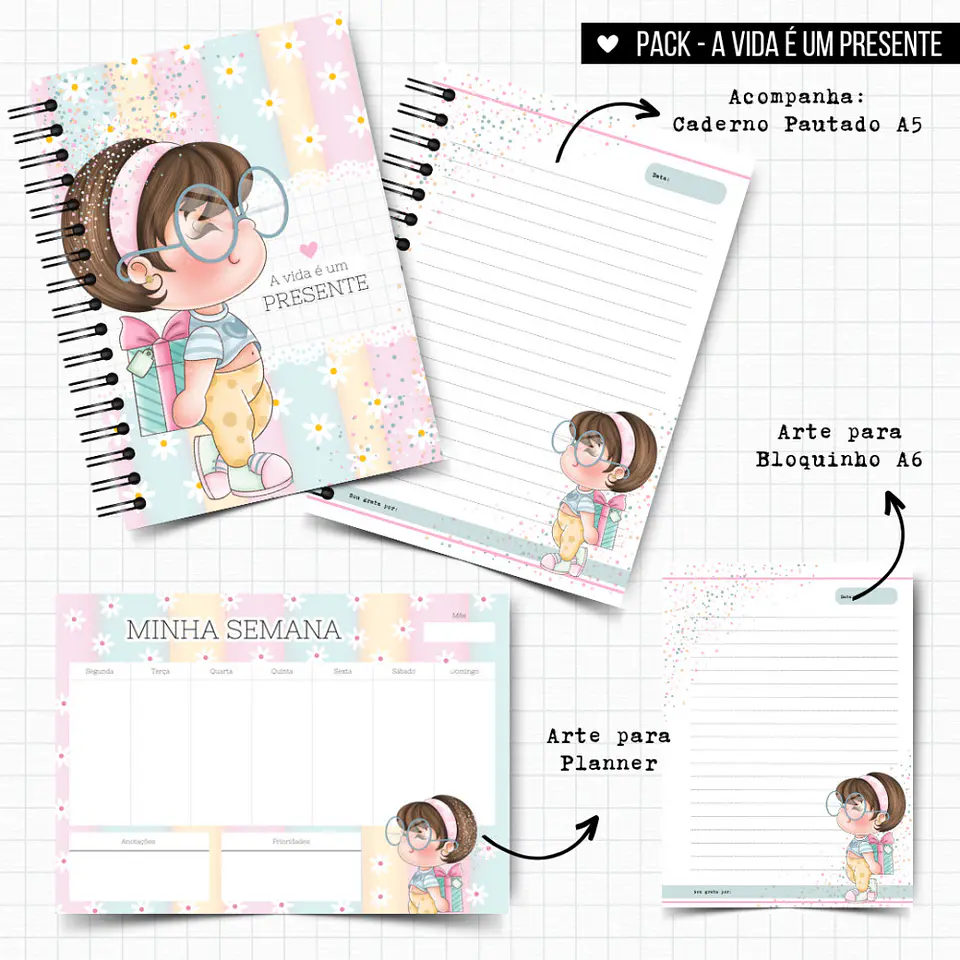 Arquivo para Encadernação Agendas e Bloquinho em Pdf  3