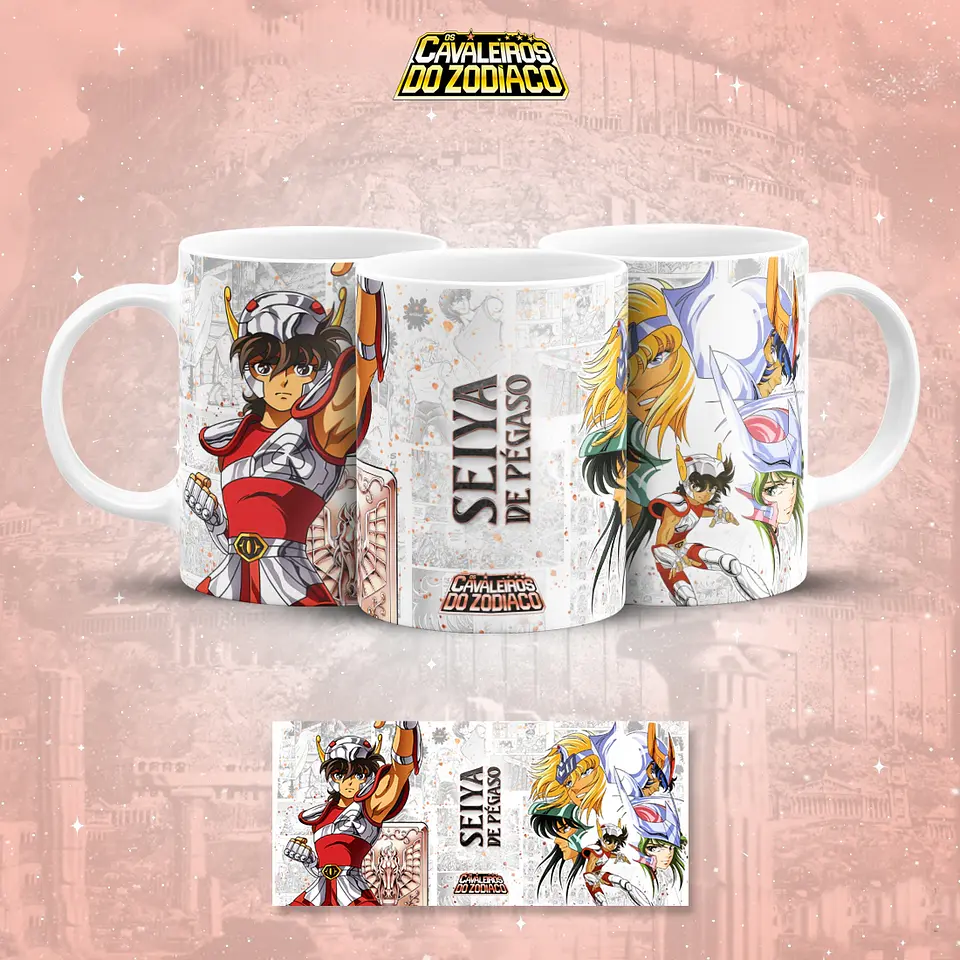 18 Artes para Caneca Cavaleiros do Zodiaco Arquivo em Jpg 11