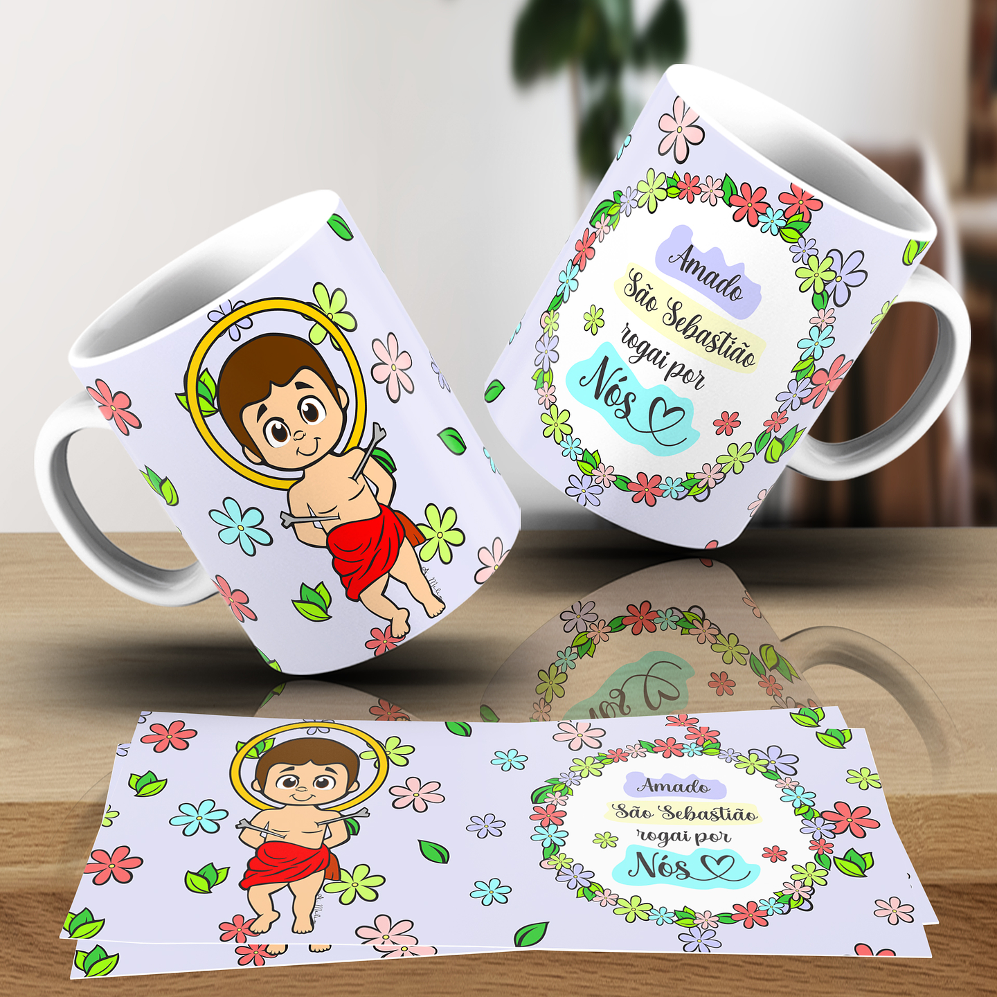 20 Artes para Caneca Santinhos Religião Arquivo em Jpg 4