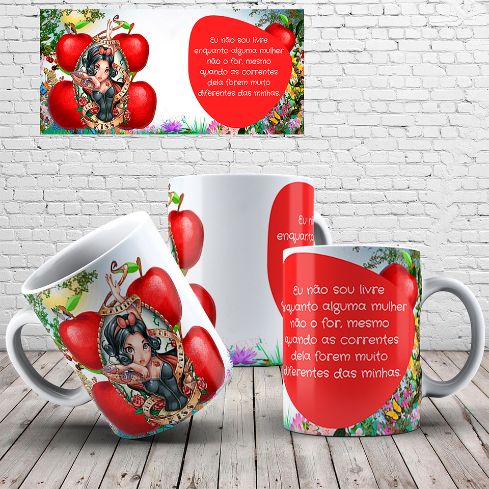 20 Artes para Caneca e Almofada Princesas Arquivo em Jpg 5