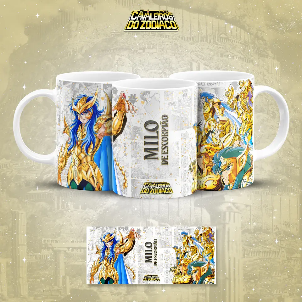 18 Artes para Caneca Cavaleiros do Zodiaco Arquivo em Jpg 16