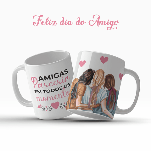 25 Artes para Caneca Dia do Amigo Arquivo Editável 