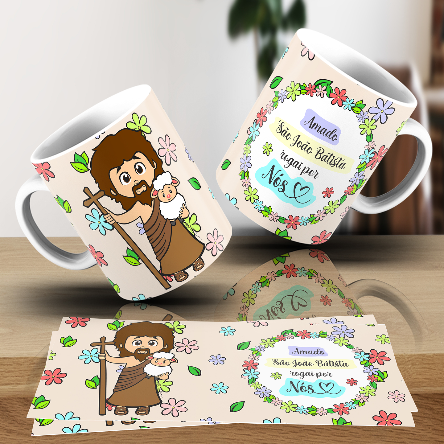 20 Artes para Caneca Santinhos Religião Arquivo em Jpg 9