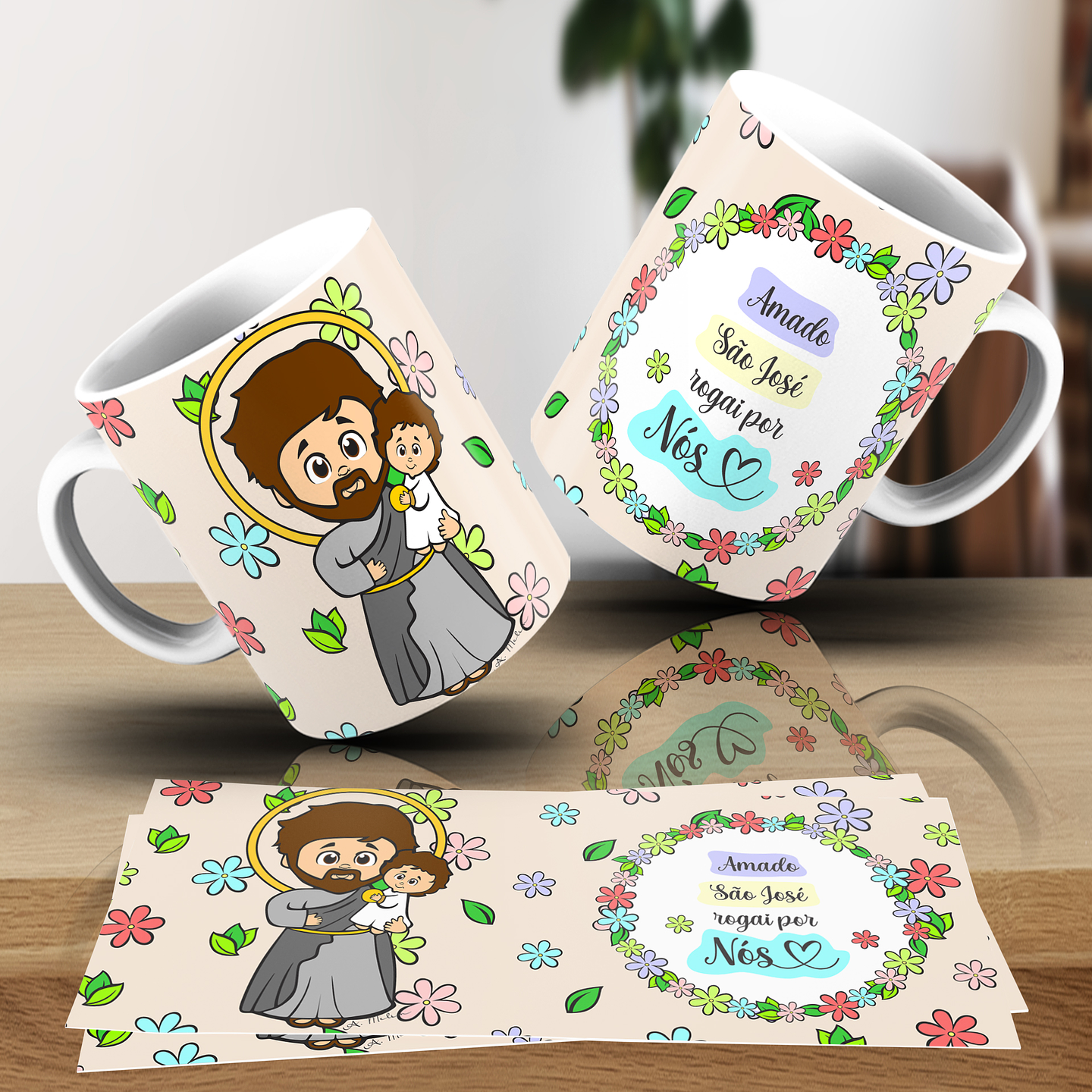 20 Artes para Caneca Santinhos Religião Arquivo em Jpg 10