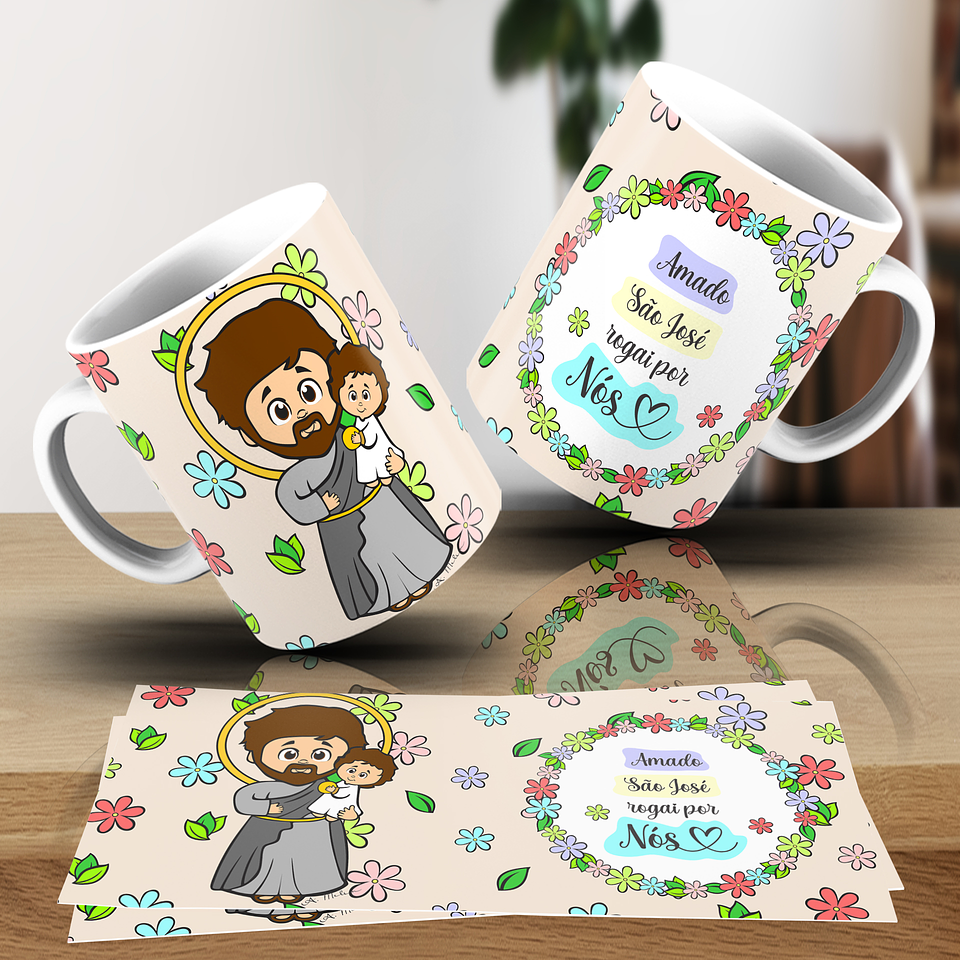 20 Artes para Caneca Santinhos Religião Arquivo em Jpg 10