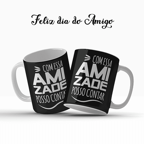 25 Artes para Caneca Dia do Amigo Arquivo Editável 