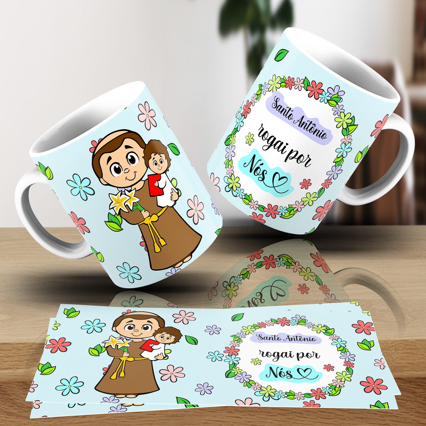 20 Artes para Caneca Santinhos Religião Arquivo em Jpg 14