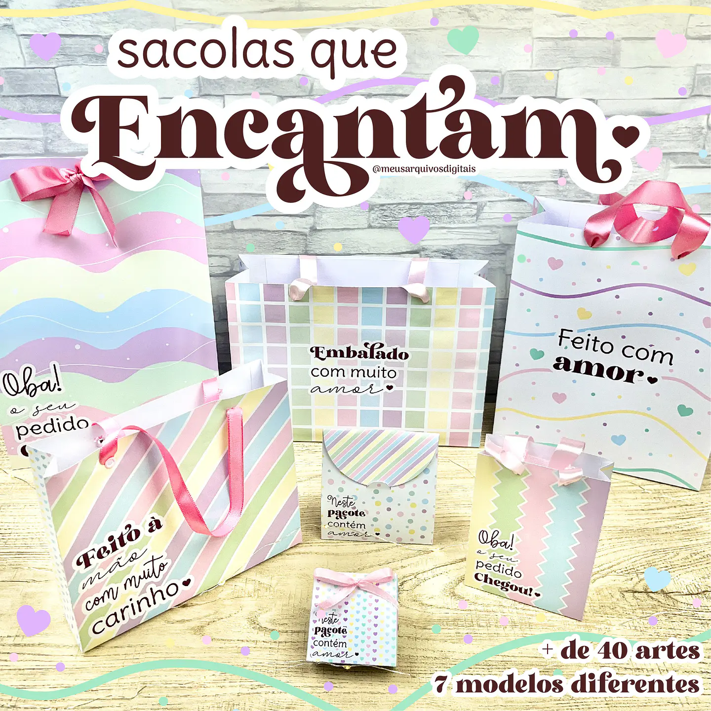 Arquivo para Sacolinhas e Bolsinhas em Png 1