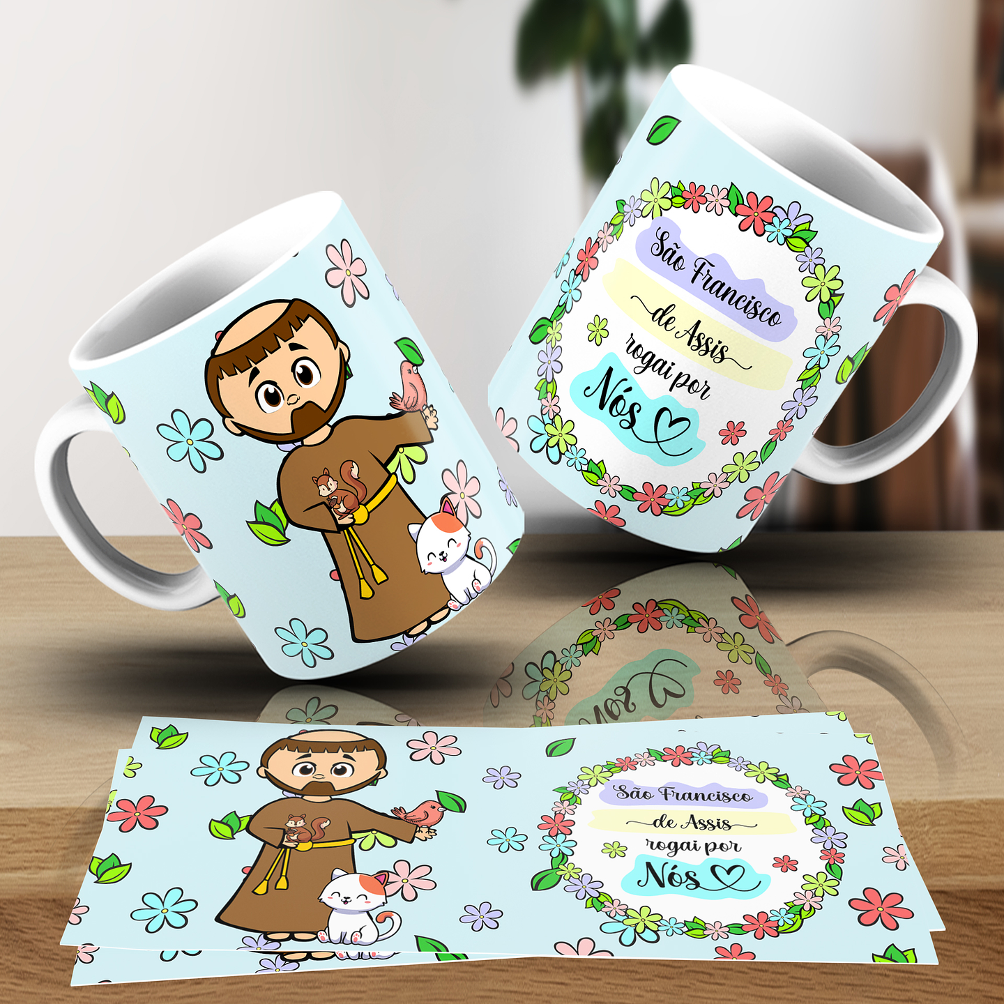 20 Artes para Caneca Santinhos Religião Arquivo em Jpg 17