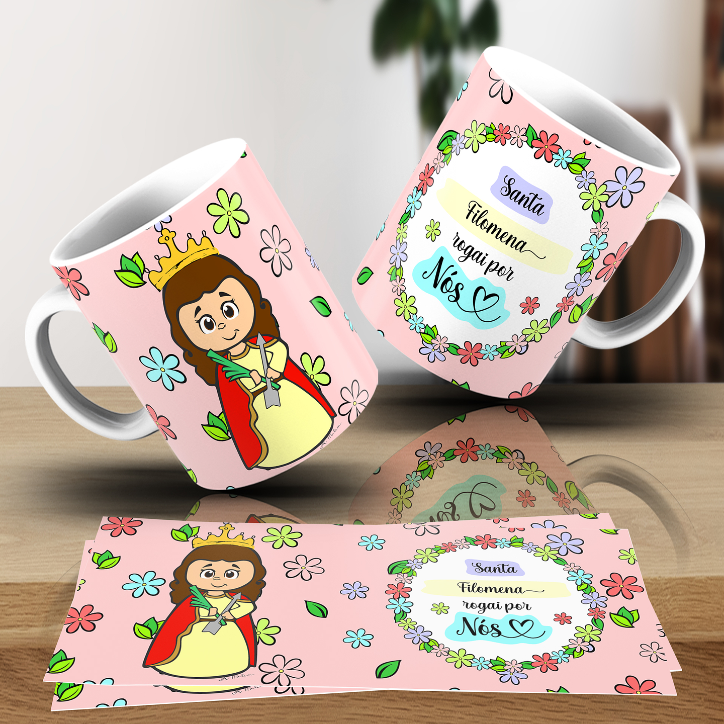 20 Artes para Caneca Santinhos Religião Arquivo em Jpg 19