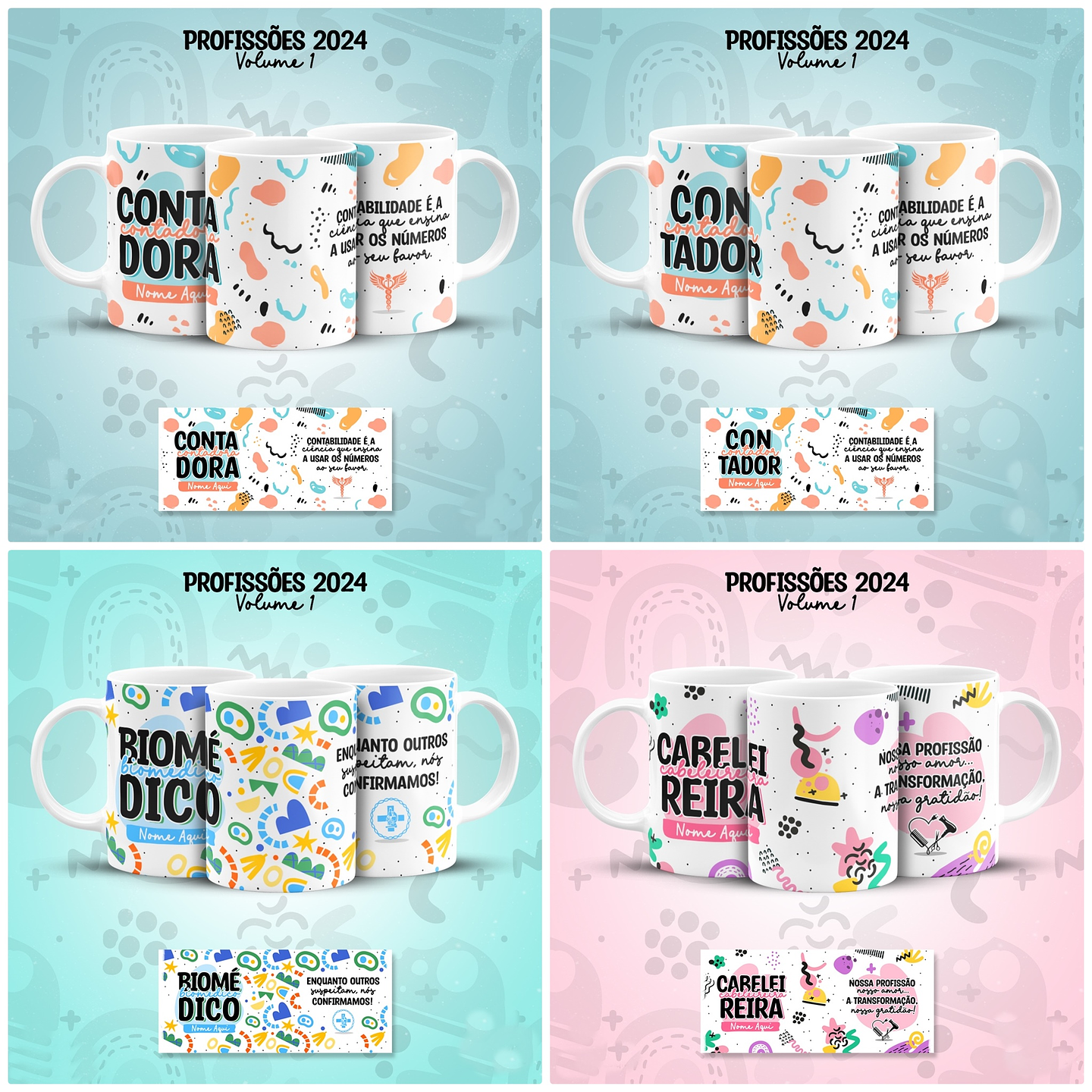 29 Artes para Caneca Profissões Arquivo em Jpg 1