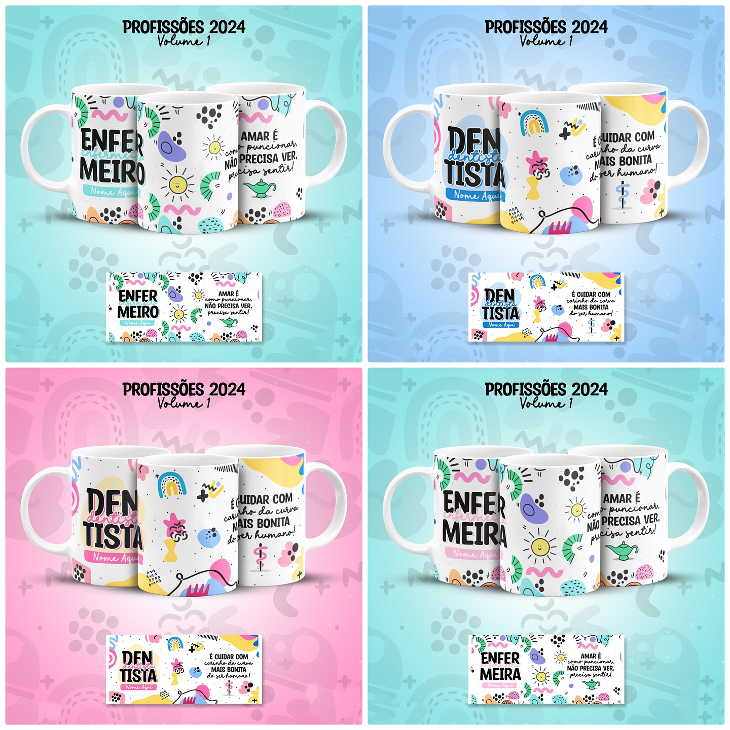 29 Artes para Caneca Profissões Arquivo em Jpg 2