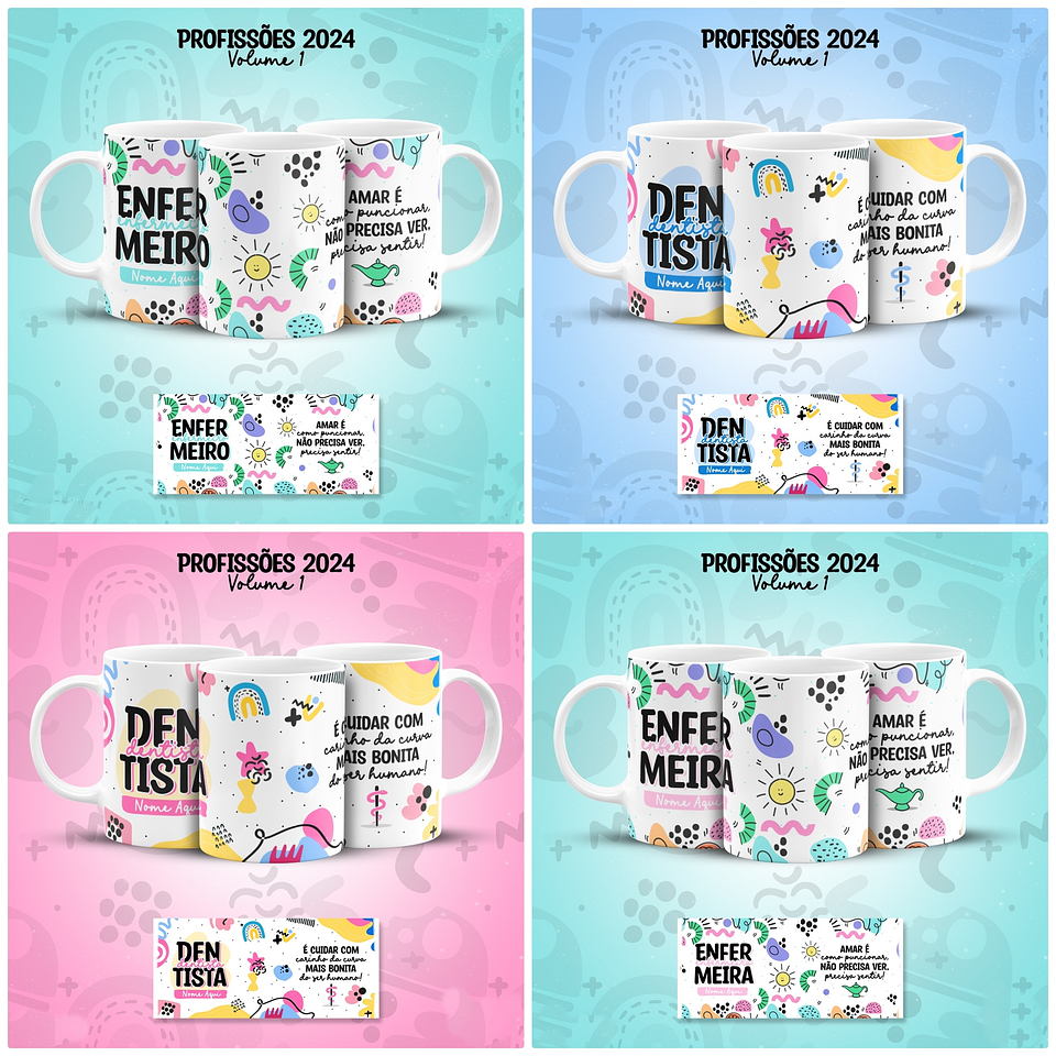 29 Artes para Caneca Profissões Arquivo em Jpg 2