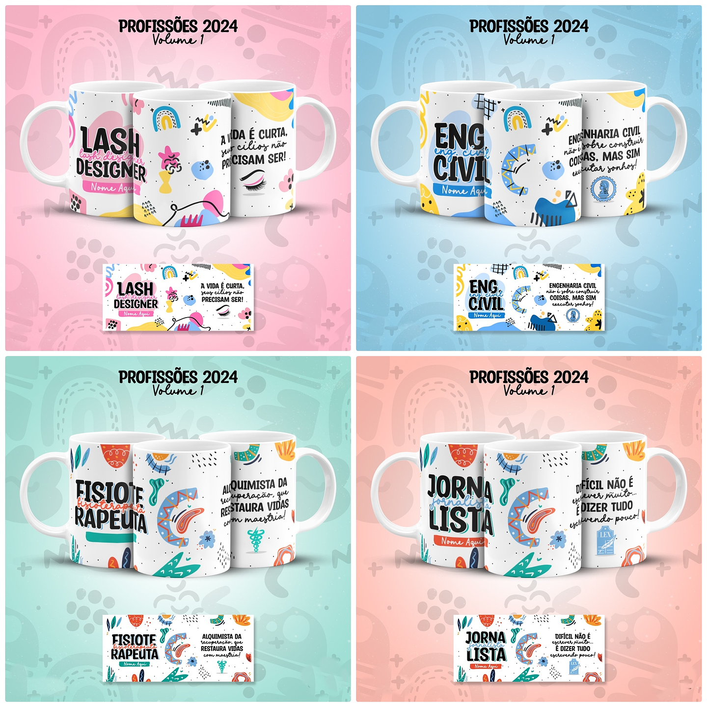 29 Artes para Caneca Profissões Arquivo em Jpg 3