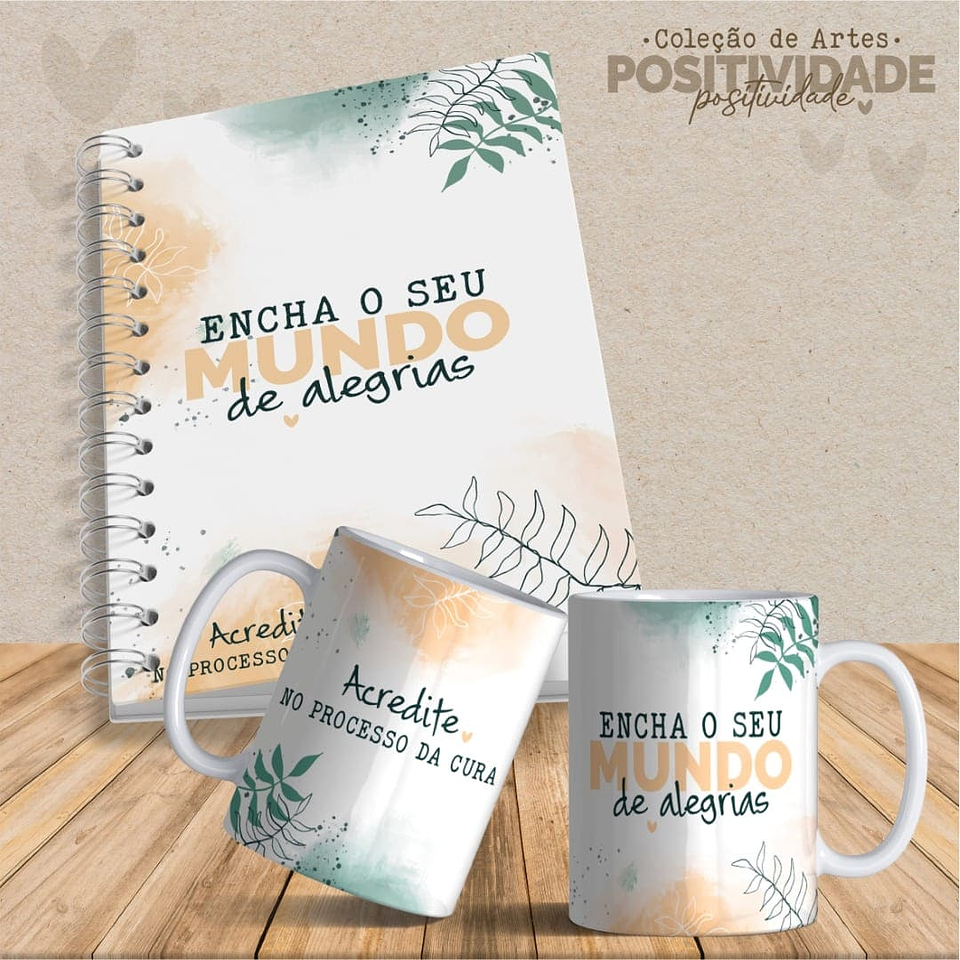 Arquivo para Capa Agendas e Caneca Positividade Arquivo Editável 15