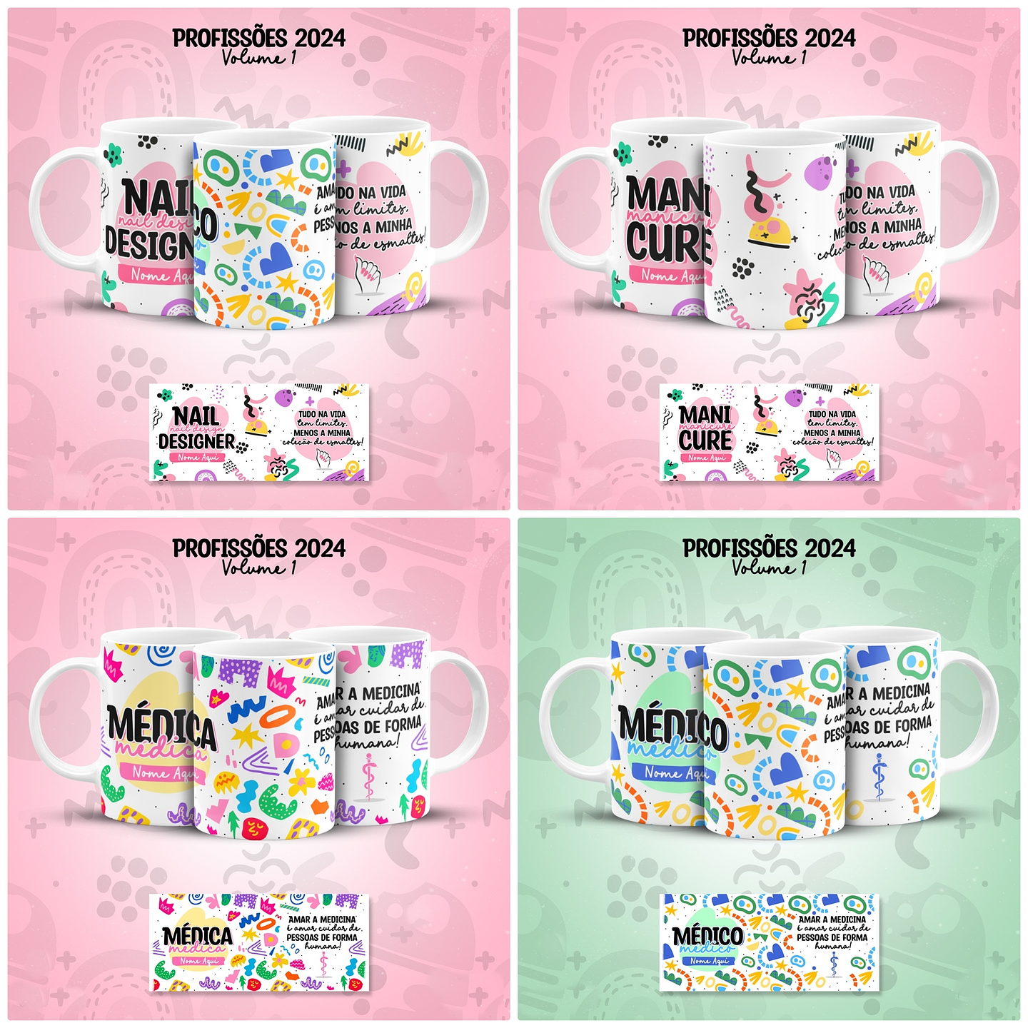 29 Artes para Caneca Profissões Arquivo em Jpg 4