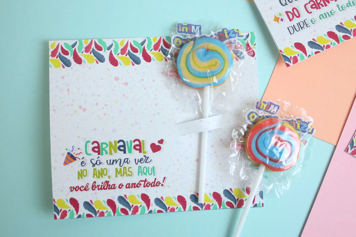 Arte para Pirulito Carnaval em Pdf 1