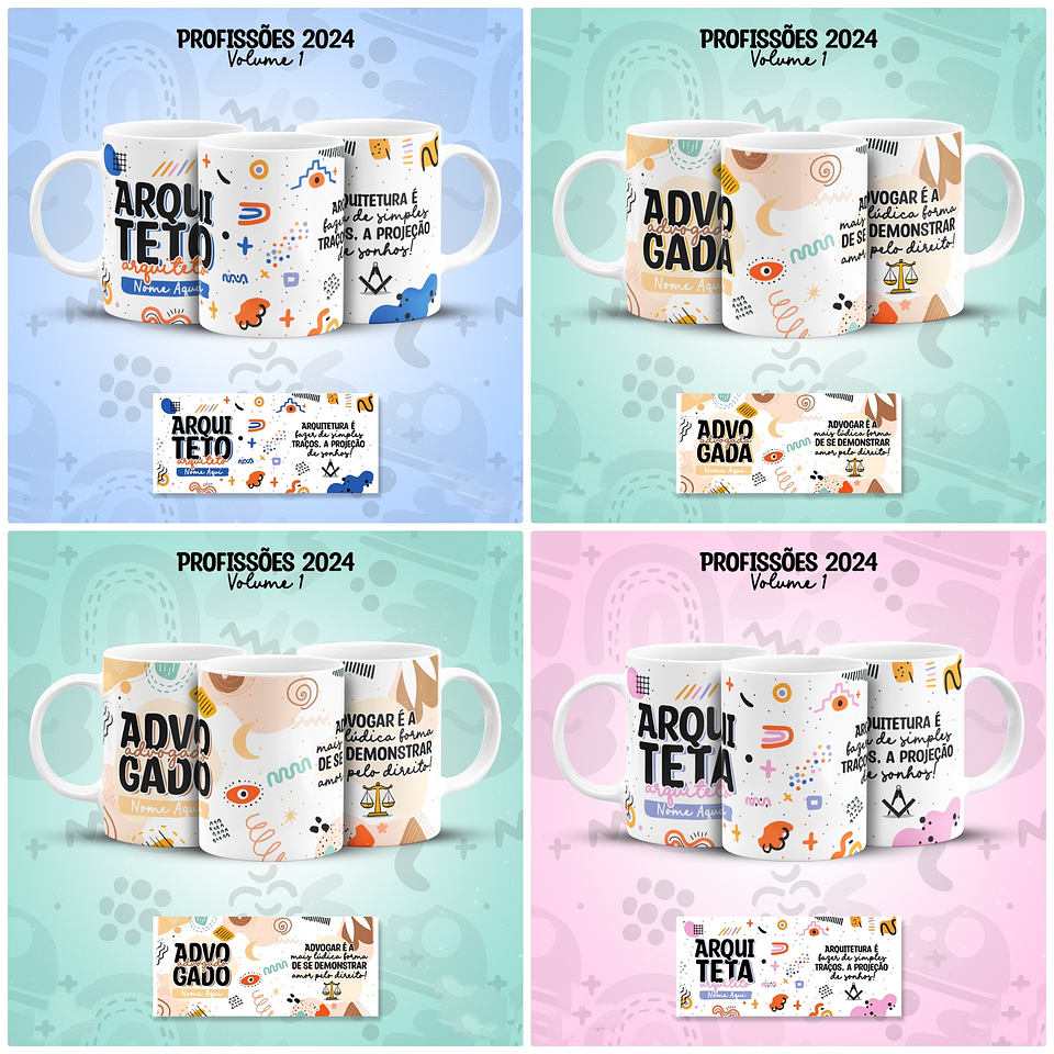 29 Artes para Caneca Profissões Arquivo em Jpg 5