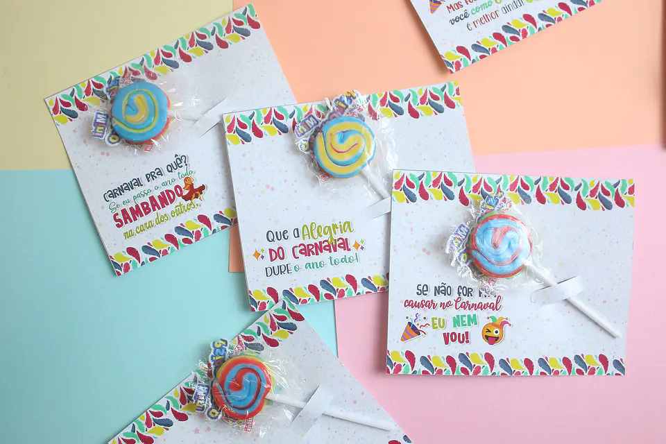 Arte para Pirulito Carnaval em Pdf 2