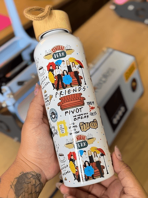 Arte para Garrafa Friends em Pdf 