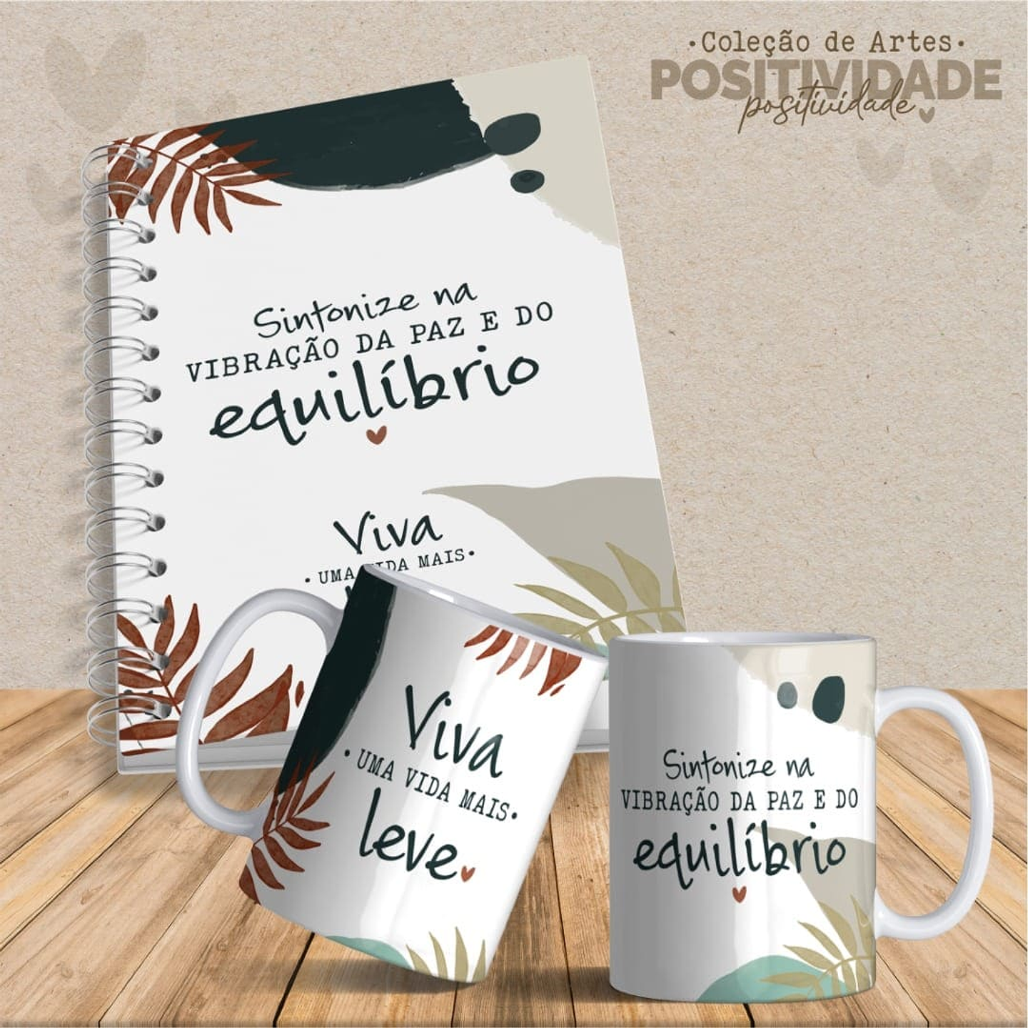 Arquivo para Capa Agendas e Caneca Positividade Arquivo Editável 17