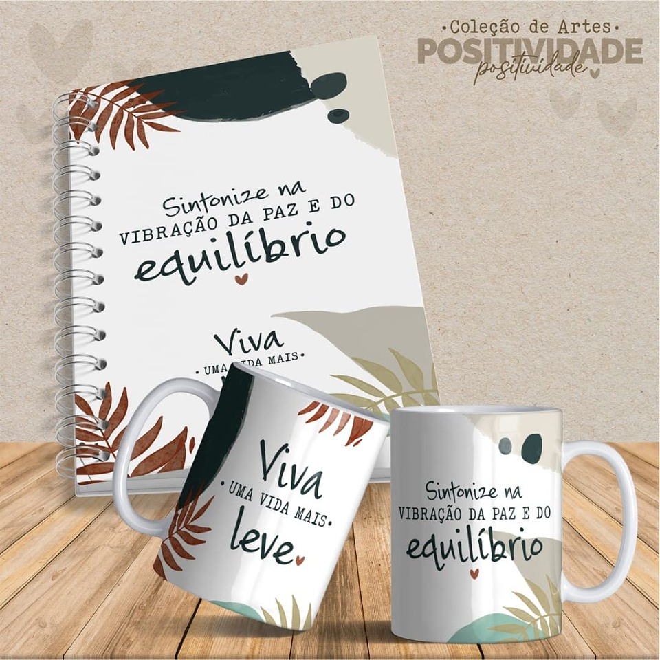 Arquivo para Capa Agendas e Caneca Positividade Arquivo Editável 17