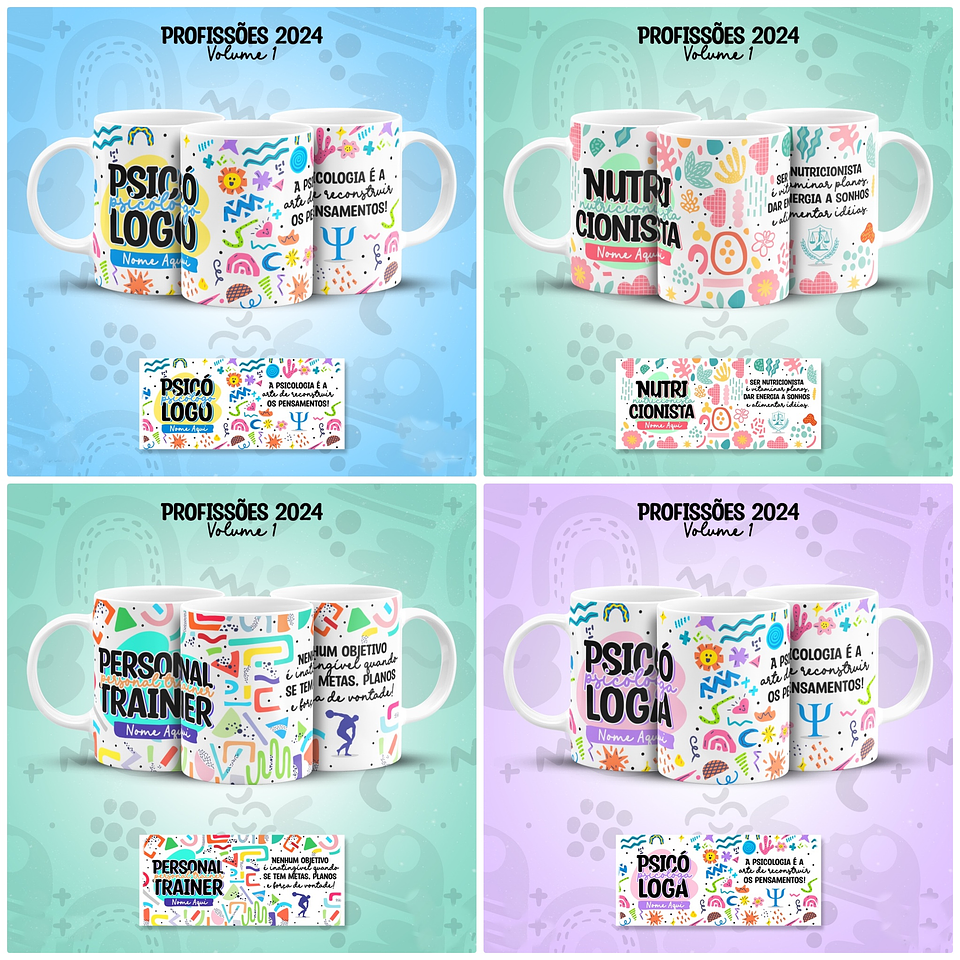 29 Artes para Caneca Profissões Arquivo em Jpg 6