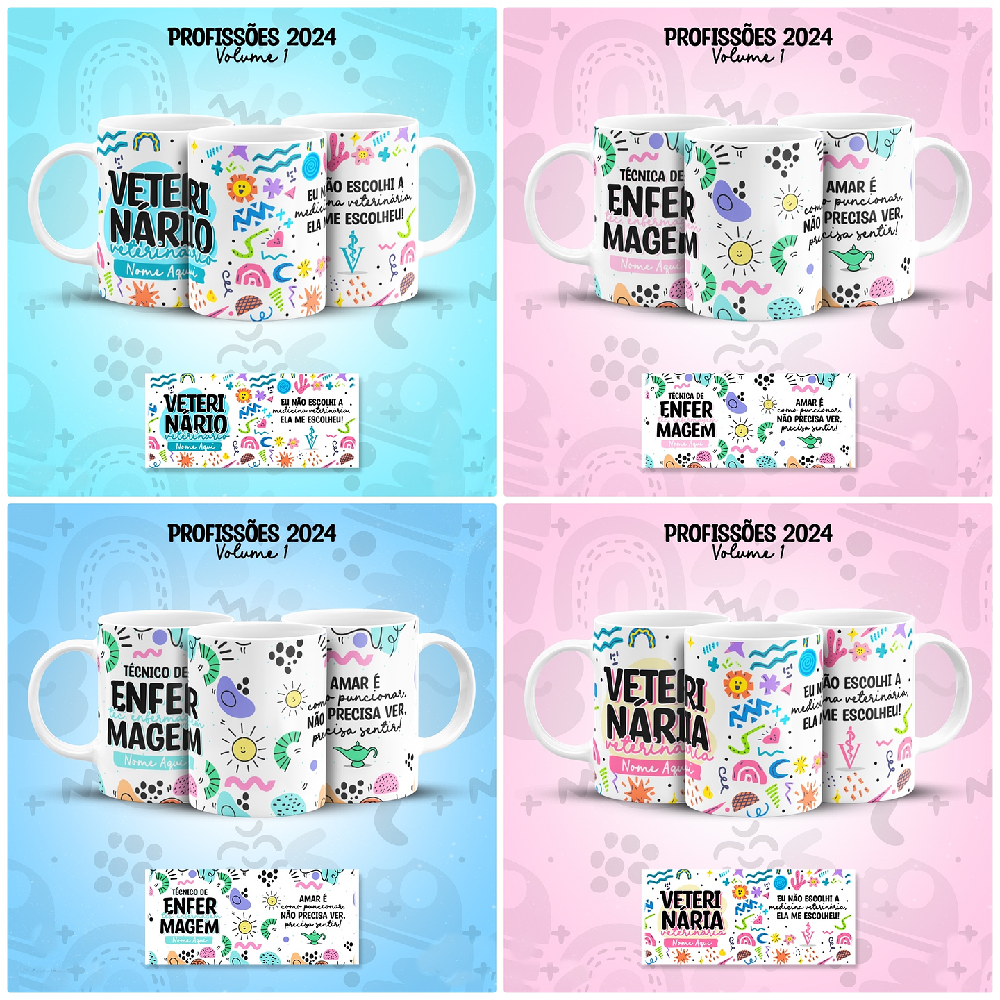 29 Artes para Caneca Profissões Arquivo em Jpg 7