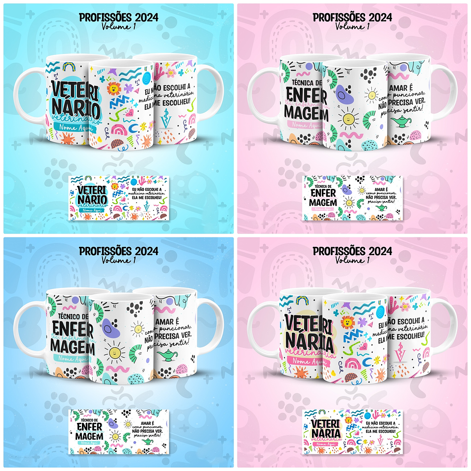 29 Artes para Caneca Profissões Arquivo em Jpg 7