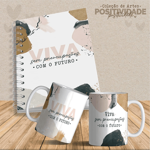 Arquivo para Capa Agendas e Caneca Positividade Arquivo Editável