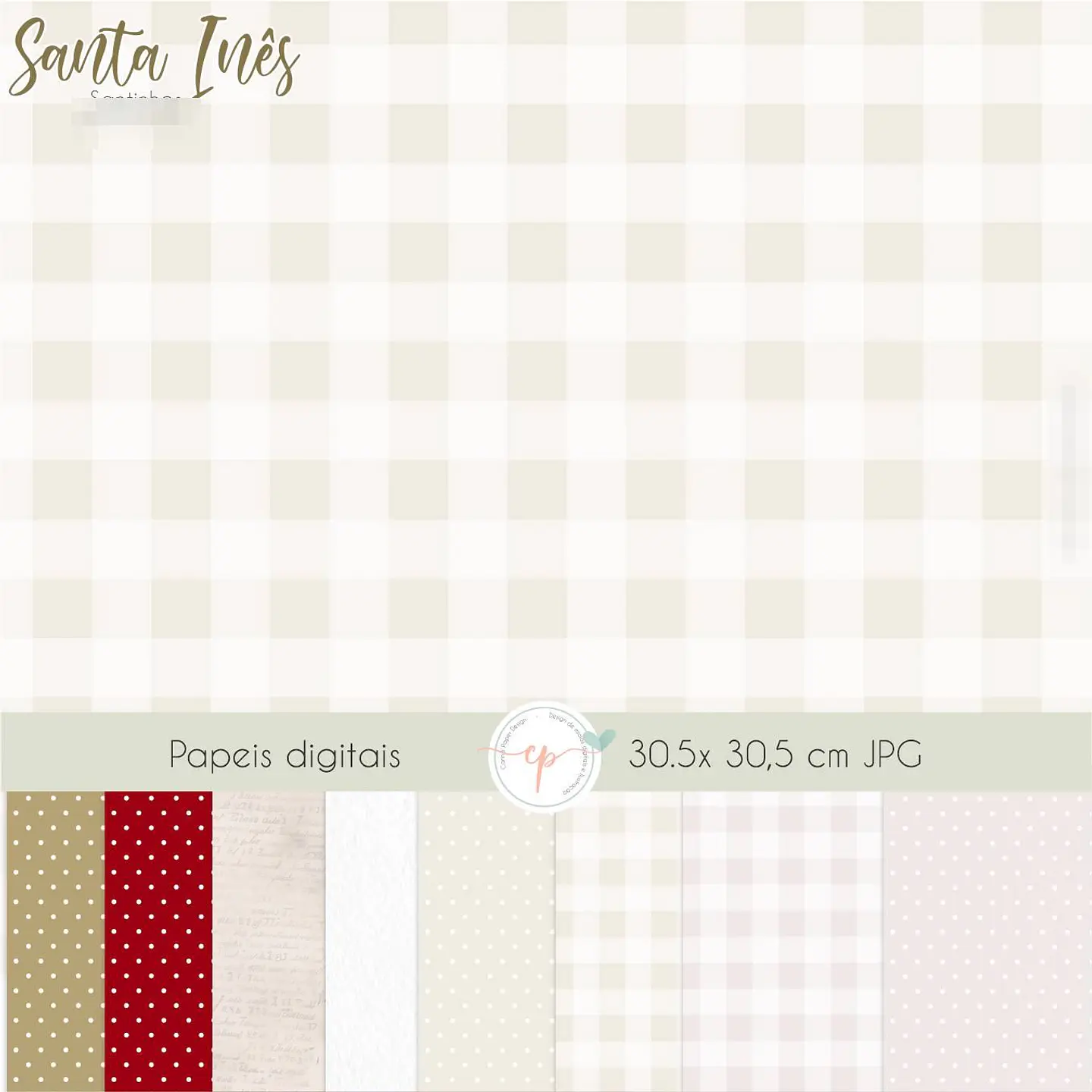 Kit Digital Santa Inês Aquarela em Png  5