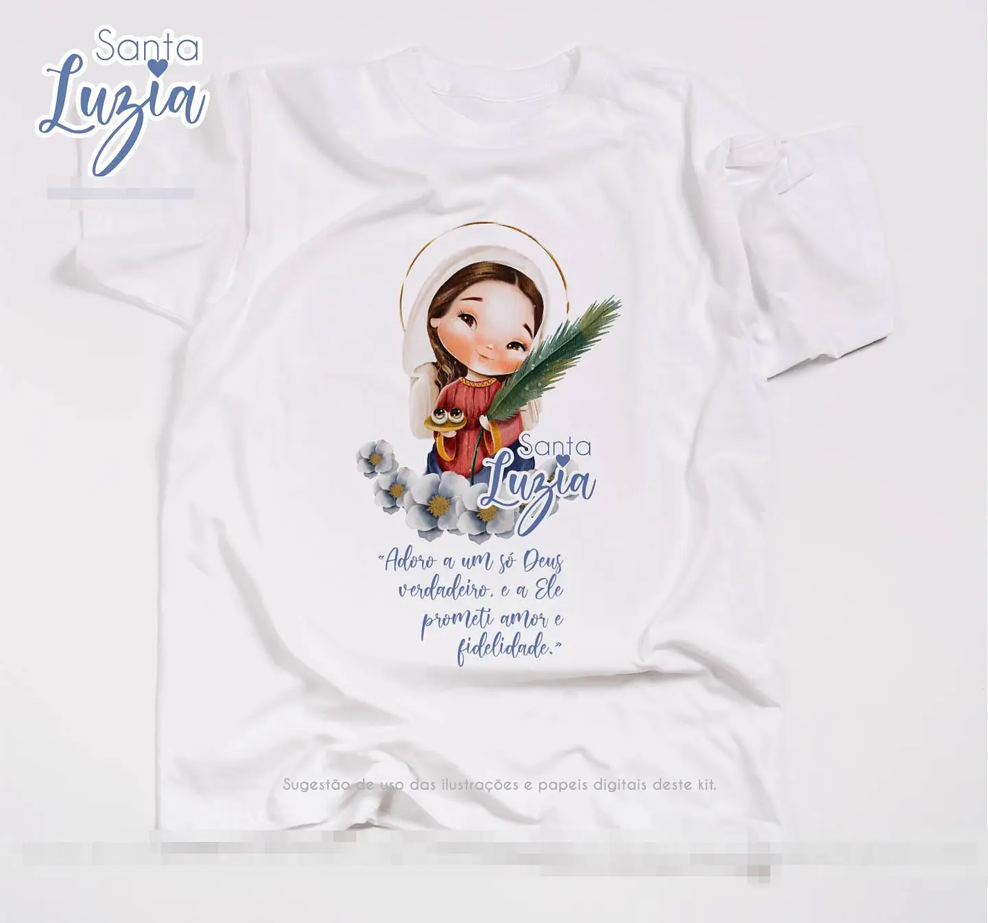 Kit Digital Santa Luzia Aquarela em Png  7